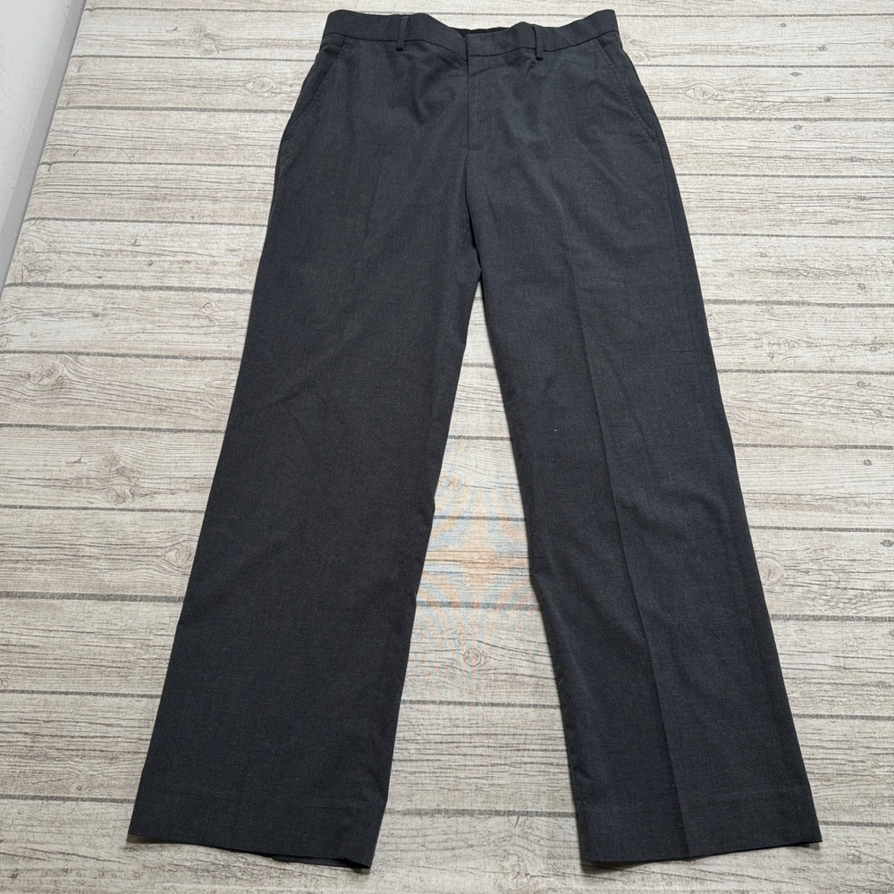 Banana Republic Dress Pants Men's 34x32 Gray Modern Fit Flat Front Cotton Preppy